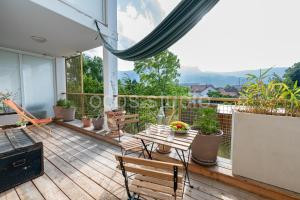 Calme et verdure: vue montagne - terrasse - wifi à Grenoble